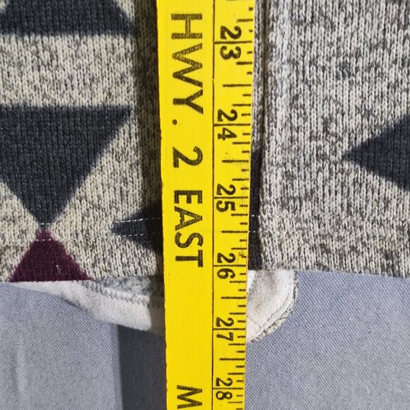 The North Face Crescent Wrap Jacket with Hood women's size S beige Aztec fleece - Picture 11 of 11